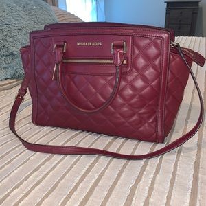 Maroon Michael Kors Bag